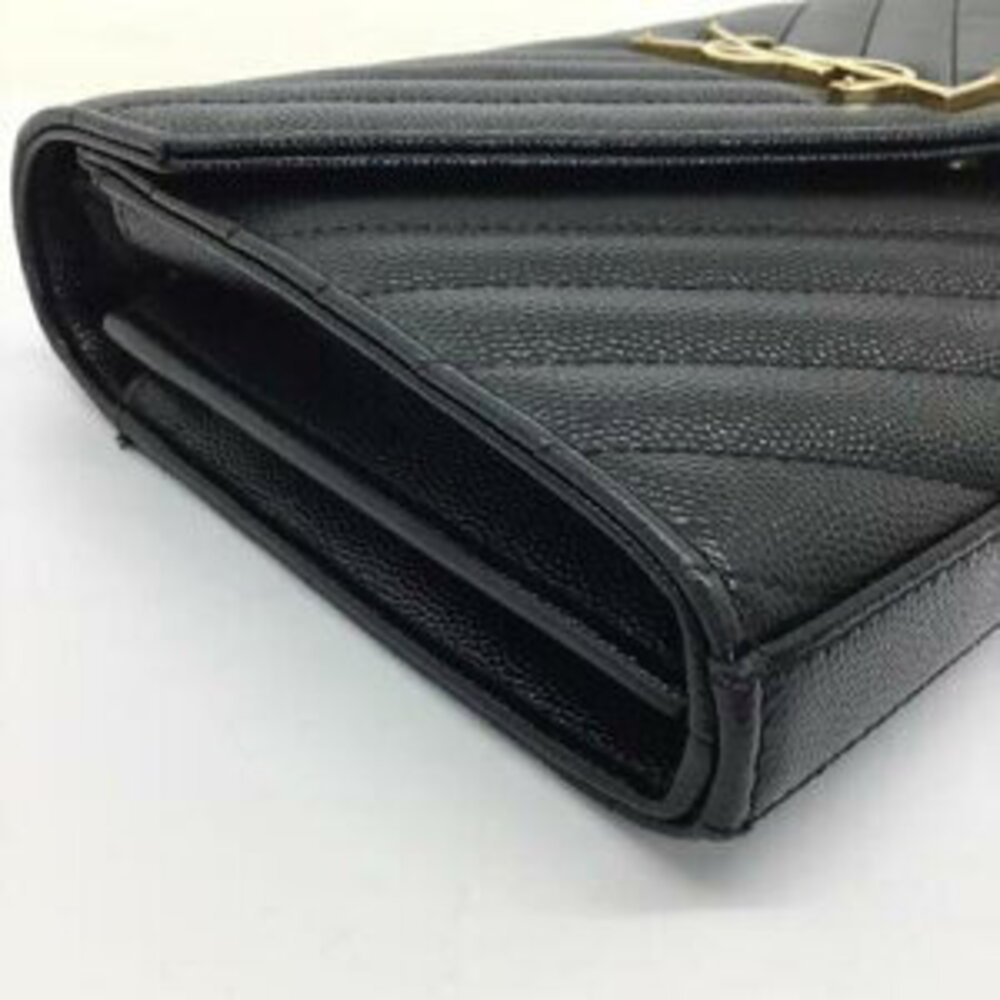 SAINT LAURENT Chain Shoulder Bag Black Leather - Picture 10 of 15